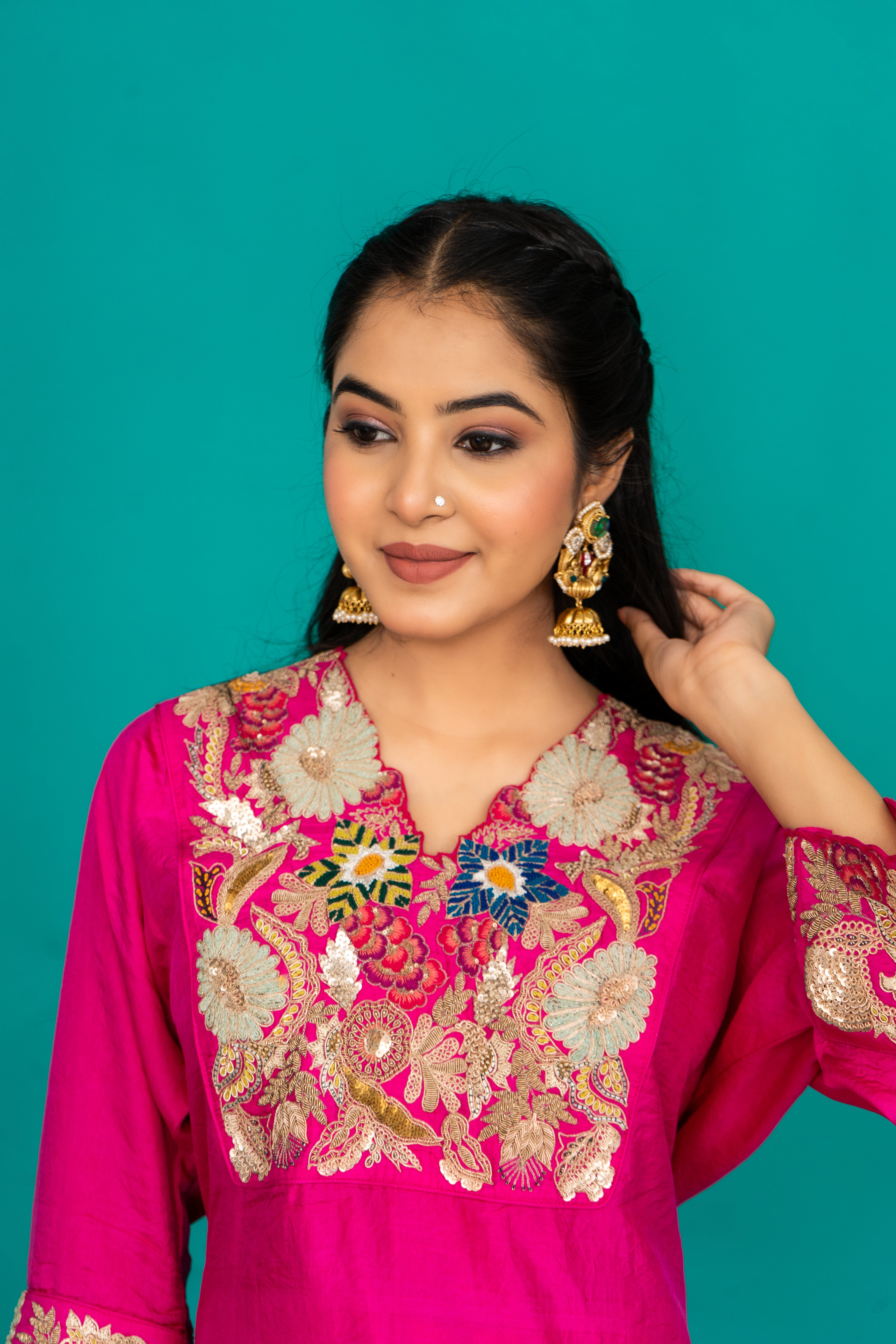 Hansini Jhumka - Doublet Stone